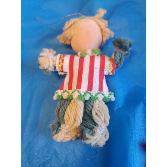 Yarn Clown Ornamnet Vintage 5" Christmas Tree Decoration - Picture 5 of 7